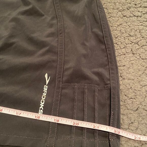 Brooks Tennis Skort Skirt Size Medium GreyWith Polka Dot Top Trim - Picture 5 of 11